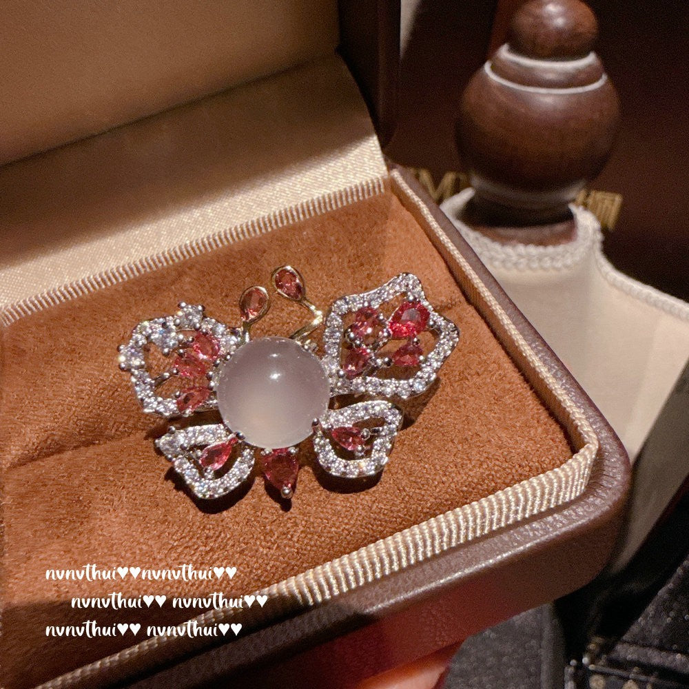 Elegant Camellia Rose Zircon Jewelry Set Necklace Earrings Bracelet