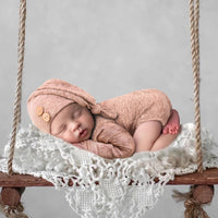 Baby Photo Clothes Props Button Hat Two Sets
