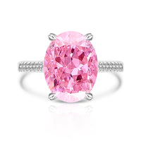 Female Versatile Casual Papalacha High Carbon Diamond Ice Flower Ring