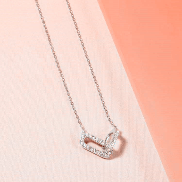 Light-luxury Minimalist Interlocking-link Necklace