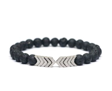 Purple Arrow Volcanic Stone Lava stone Magnetic Bracelet