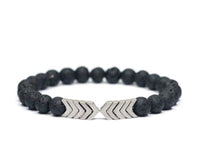Purple Arrow Volcanic Stone Lava stone Magnetic Bracelet