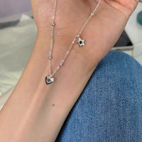 Dainty Zircon Heart Necklace For Women