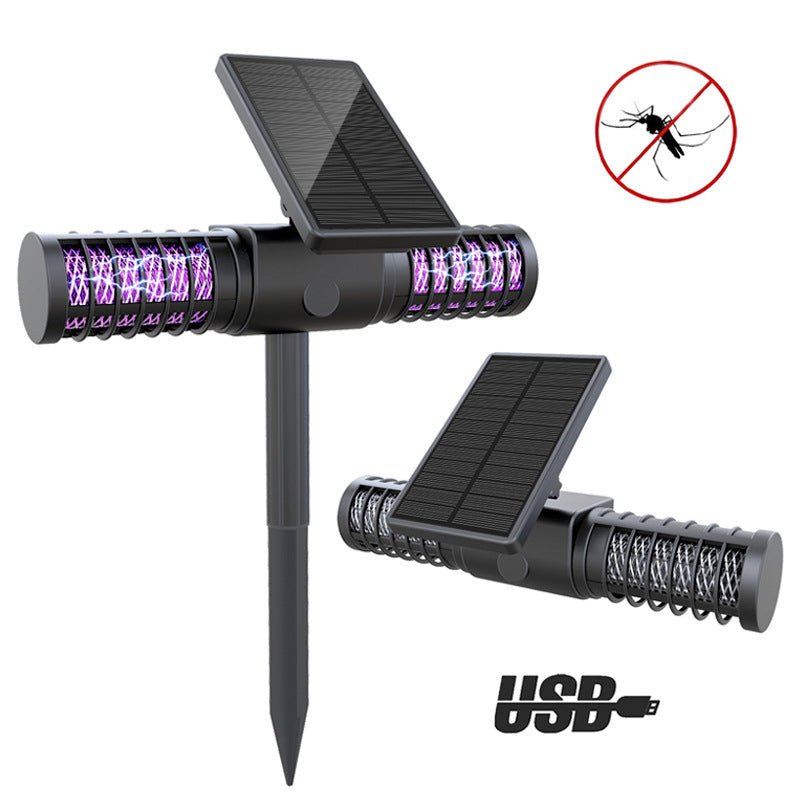 Solar Mosquito Killer Lamp Outdoor Ground Plug Mosquito Trap Lawn Lamp