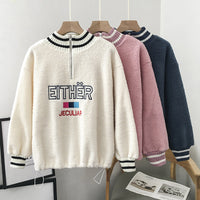 Autumn Lamb Velvet Plus Velvet Thick Sweater Women