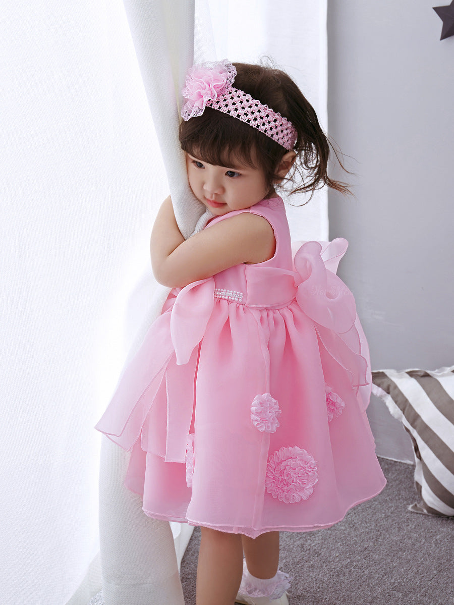 Princess Dress Girls DressPink Flower Girl Dress Skirt