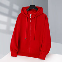 Fleece-lined Zip-up Hoodie With A Hood