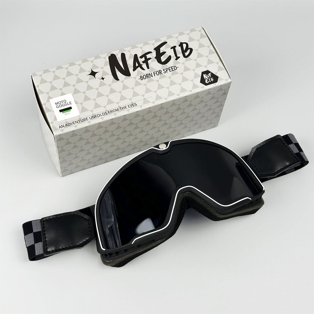 Retro-style DEUS Motorcycle Helmet Goggles