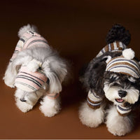 Pet Accessories Striped Fur Ball Hat