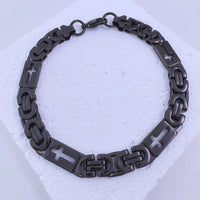 Stainless Steel Cross-link Flat-link Chain Handcrafted Chain Bracelet Necklace, And Accessory