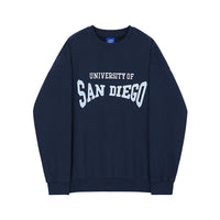 Men's Round Neck Loose Letter Print Couple Jacket