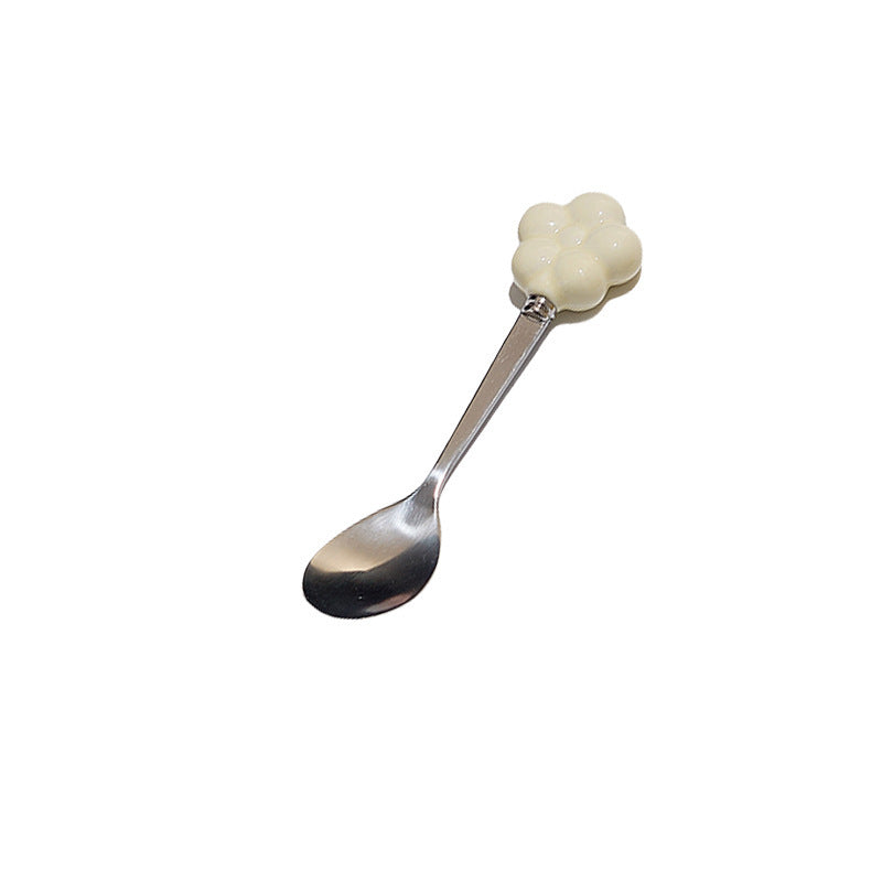 Creative SUNFLOWER Stainless Steel Fruit Fork Ceramic Storage Tank Kitchen Gadgets