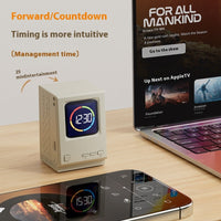 Retro Small Computer Lyrics Speaker Table Clock Wireless Bluetooth Speaker
