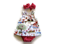 Children's Suit Girl Baby Baby Three-Piece Shorts  Headband  Dress