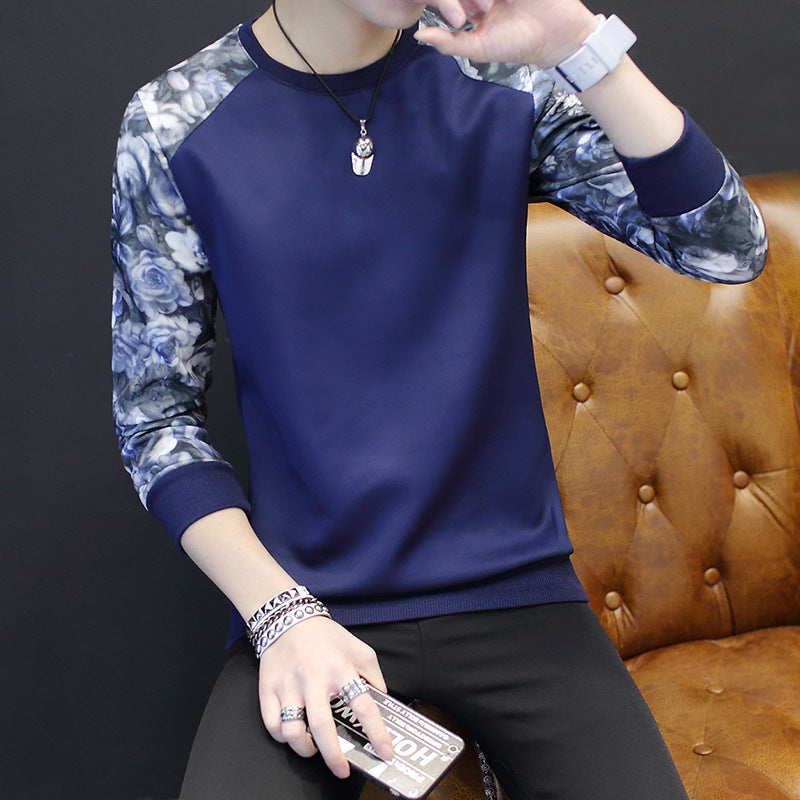 Men's Casual Round Neck T-shirt Sweater Top