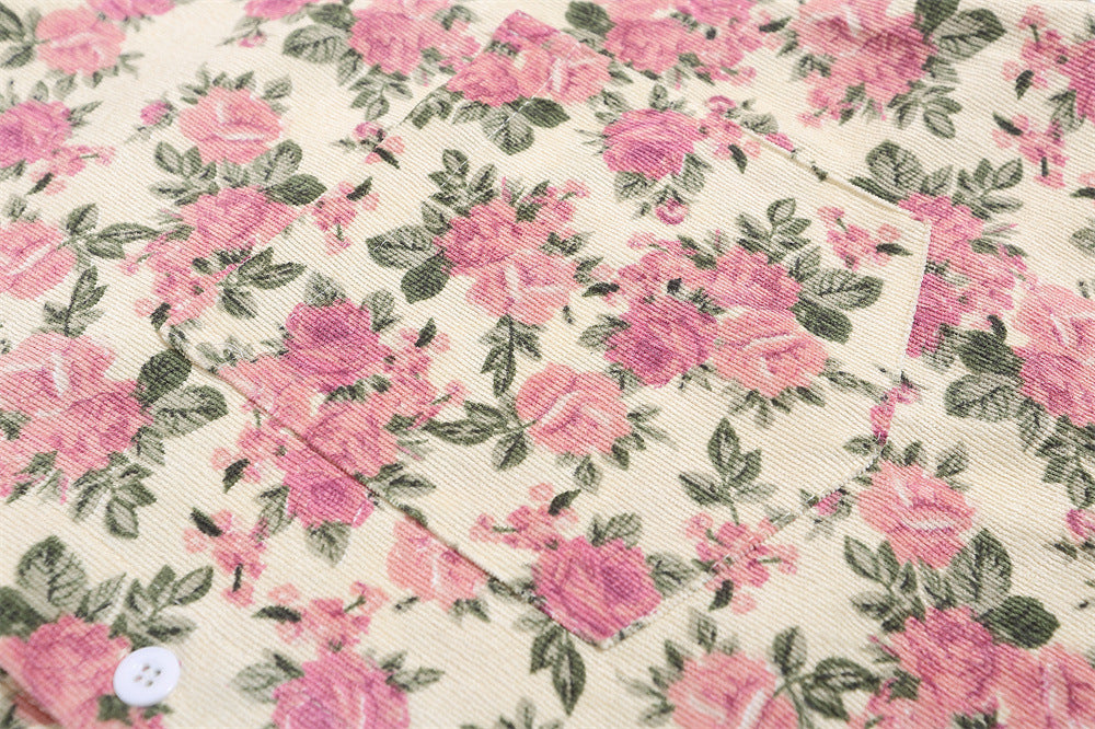 Fashion Small Floral Shirt Summer Men
