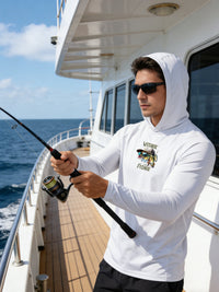 Fishing Hoodie UPF 50 Anti UV Sailing Shirt Surfing Summer Men Long Sleeve Hunting Jersey Camisa De Pesca Performance Fish Gear Beach Tops Wear Climbing Uniform Angling