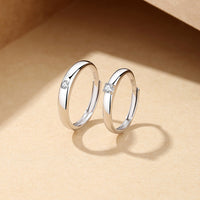 Ring Flash Single Zircon Couple Ring Men And Women Niche Opening Couple Rings