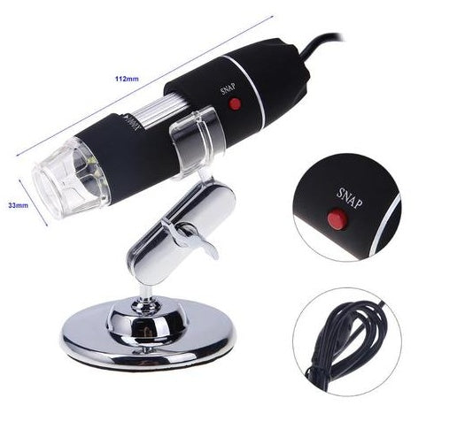 USB Digital Microscope 1000X LED Magnifier for Repair & Study