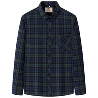 AutumnWinter Youth Brushed-Flannel Plaid Shirt