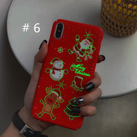 Compatible with Apple , Luminous Christmas Mobile Shell Cartoon Deer