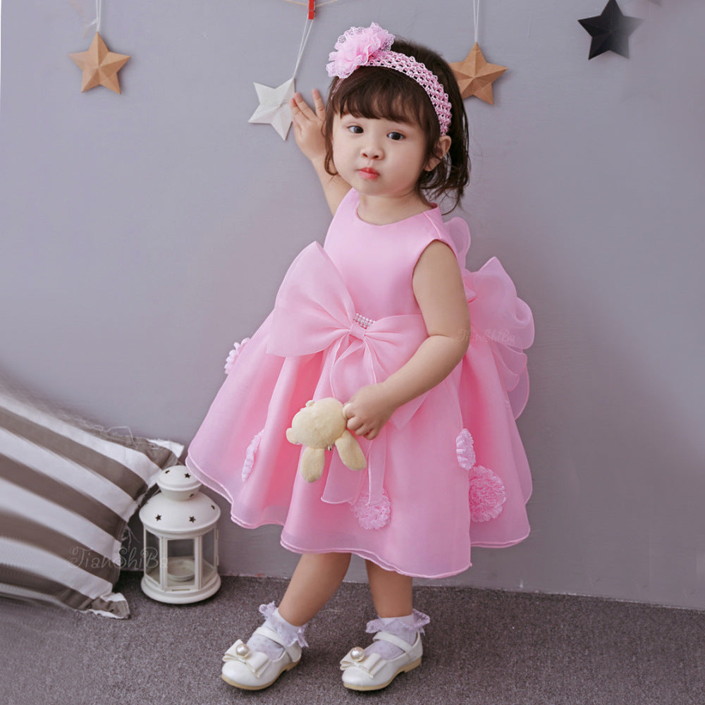 Princess Dress Girls DressPink Flower Girl Dress Skirt