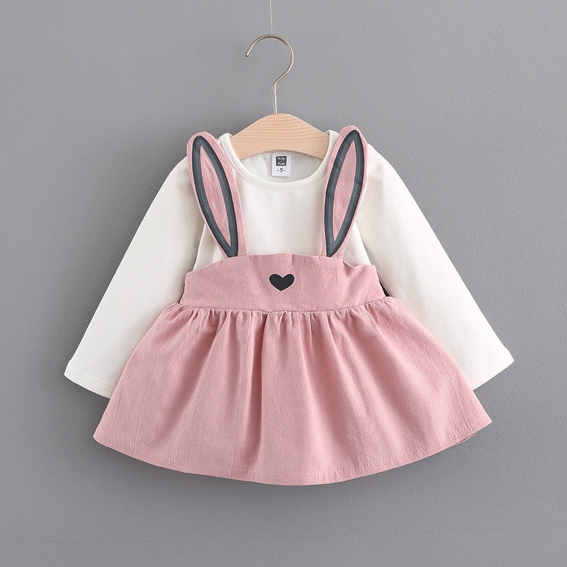 Cute rabbit dress, baby baby princess dress 916