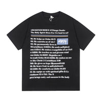 English Short Letter Printing Summer Men
