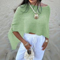 Versatile Semi-sheer Shawl Top