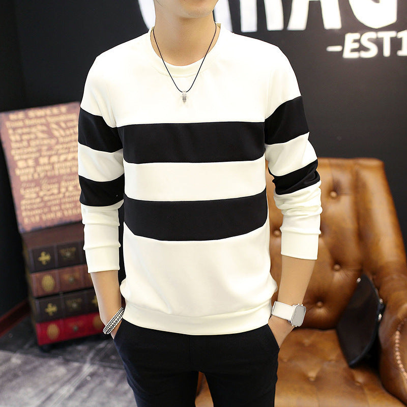 Striped round neck long sleeves
