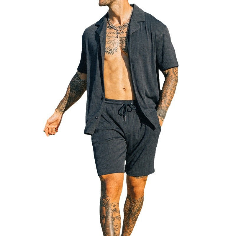 Men's 2 Piece Shirt & Shorts Set Casual Summer Beach Outfit