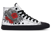 Men's And Women's Fashion Color Printing High-top Canvas Shoes