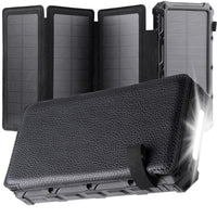 20,000mAh Foldable Solar-Powered Power Bank With Wireless Charging