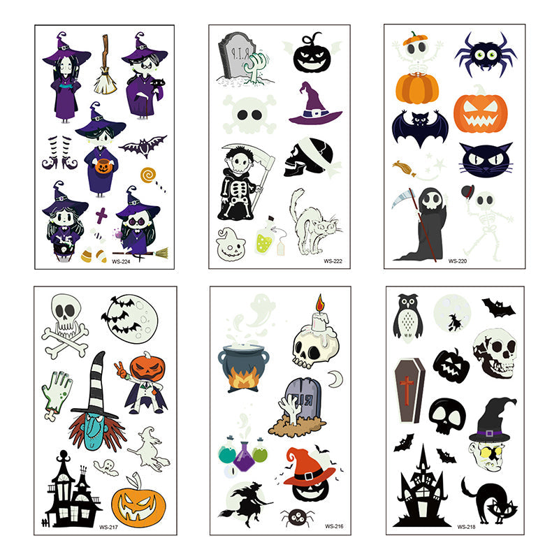 Cartoon Face Tattoo Sticker For Kids