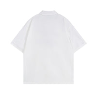 Fashion Letter Printed Casual Shirt Summer Men