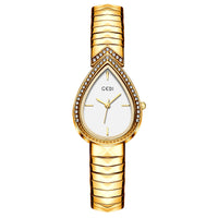 Exquisite Diamond Encrusted Snake Head Water Drop Design Womens Quartz Watch