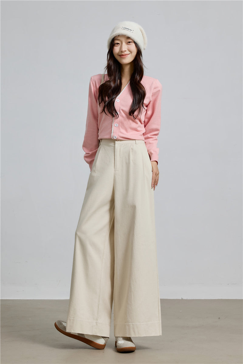 Korean-style Relaxed Simple Figure-flattering Casual Pants