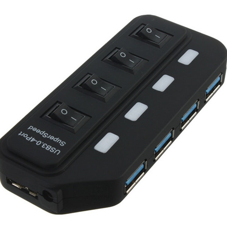USB 30 Hub, High-speed 30 Hub With 4 Ports And Individual Onoff Switches