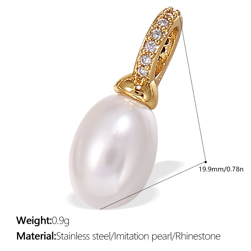 Fresh-style From The Ocean Collection Stainless Steel Pendant Necklace With 18K Gold Plating