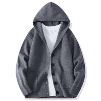 Mens Knitted Fashion Lapel Sweater Cardigan