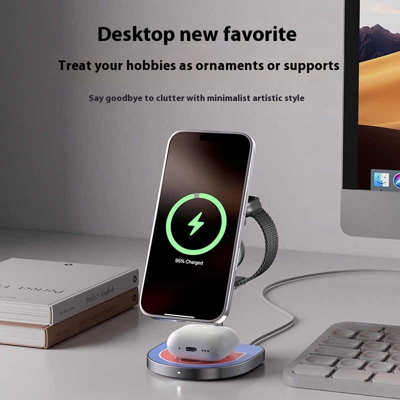 Three-in-one Basketball Magnetic Wireless Charger