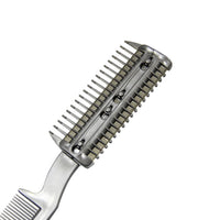 Pet Hair Cutting Comb With Replaceable Blades, Professional Dog Cat Grooming Tool For Thinning Shedding Hair, Detachable Razor Comb With Plastic Teeth