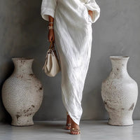 Off-Shoulder Long-Sleeve Dress for Women