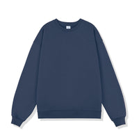 Solid Color Round Neck Men's Sweater Heavy Thickening American Fashion Brand Loose