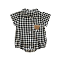 Children's Summer Clothing Baby Bear Short-sleeved Jumpsuit
