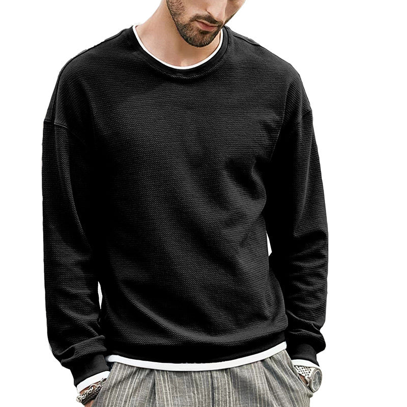 Solid Color European And American Men's Loose T-shirt