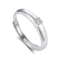 Ring Flash Single Zircon Couple Ring Men And Women Niche Opening Couple Rings