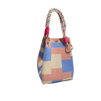 Womens Red Knitted Tote Bag With Magnetic Closure And Large Capacity
