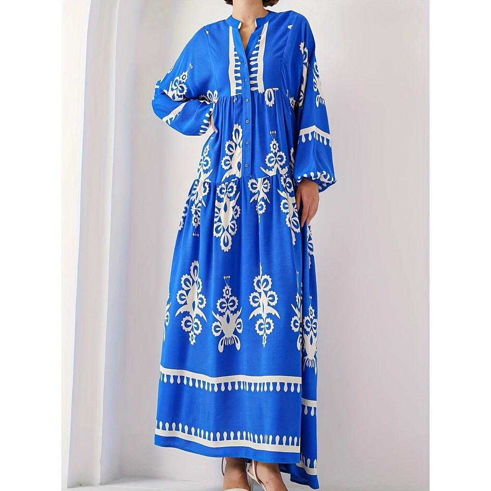 Womens Casual Long Sleeves Minimalist Dress