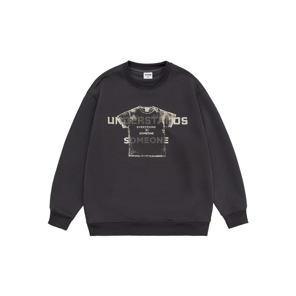 Design Sense Printed Crew Neck Sweatshirt Men